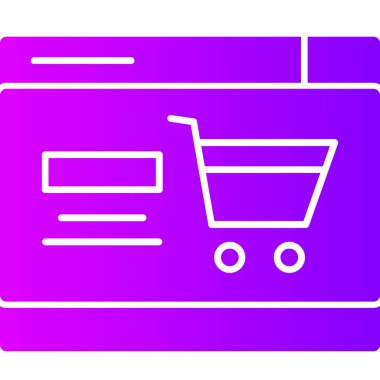 alışveriş simgesi vektör illüstrasyonu