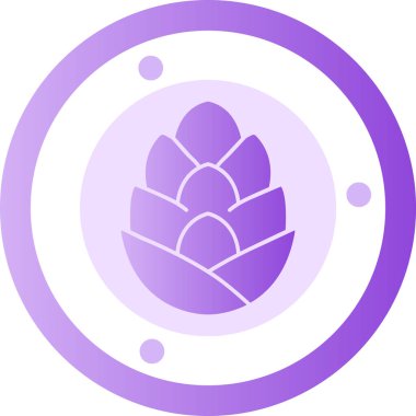 Bir bitki simgesinin vektör illüstrasyonu