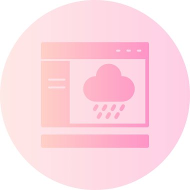 Web bulut hesaplama simgesi vektör illüstrasyon tasarımı