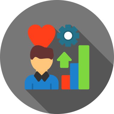 iş düz vektör simgesi