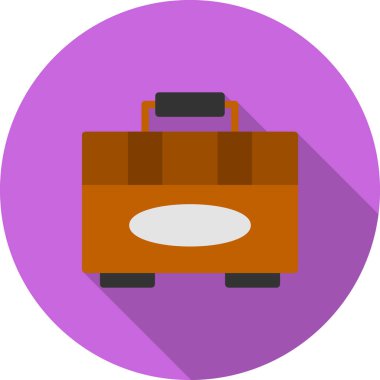 bavul simgesi, modern vektör çizimi.