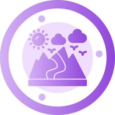 dağ simgesinin vektör illüstrasyonu