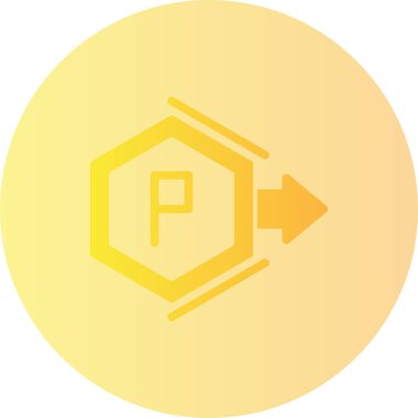 Tek bir harf simgesinin vektör illüstrasyonu