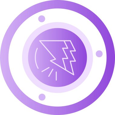 Şimşek simgesi, dış hat vektör işareti