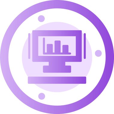 Bilgisayar. Web simgesi basit illüstrasyon