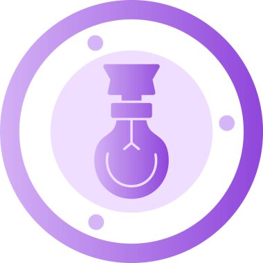 Ampul. Web simgesi basit illüstrasyon