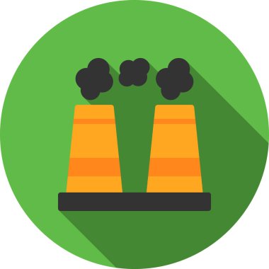 Fabrika düz ikonu, basit vektör illüstrasyonu