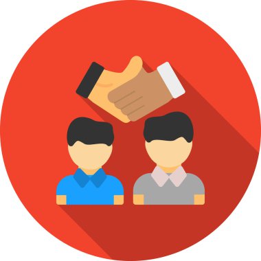 ekip çalışması düz simgesi, vektör, illüstrasyon