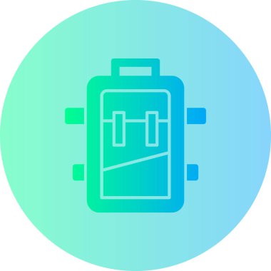 sırt çantası simgesi vektör illüstrasyonu