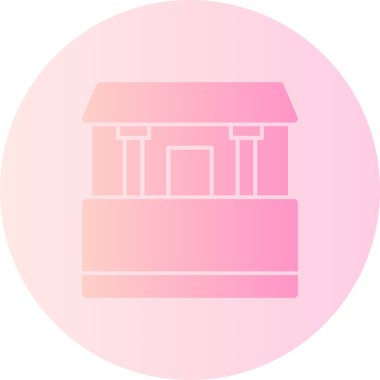 Bina. Web simgesi basit illüstrasyon