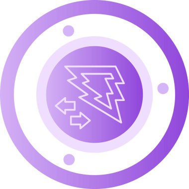 Bir elektrik simgesinin vektör illüstrasyonu