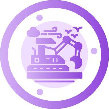 Robot kol robotik kol simgesi, vektör illüstrasyonu