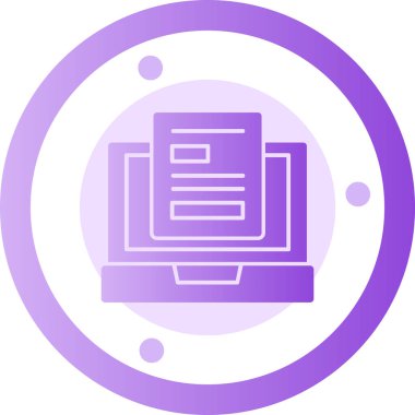 dizüstü bilgisayar simgesi, vektör illüstrasyonu