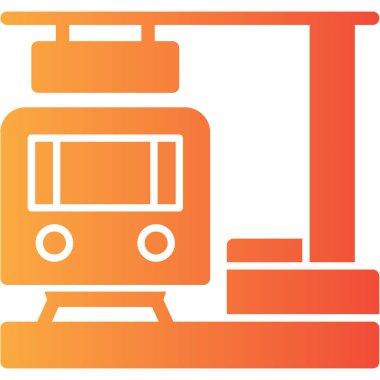 tren simgesi vektör illüstrasyonu