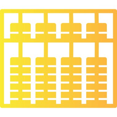 Bir ızgara simgesinin vektör illüstrasyonu