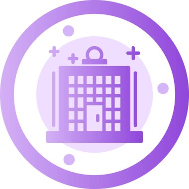 Hastane. Web simgesi basit illüstrasyon