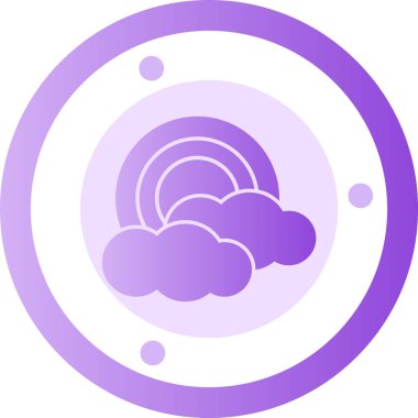 Bir bulut simgesinin vektör illüstrasyonu