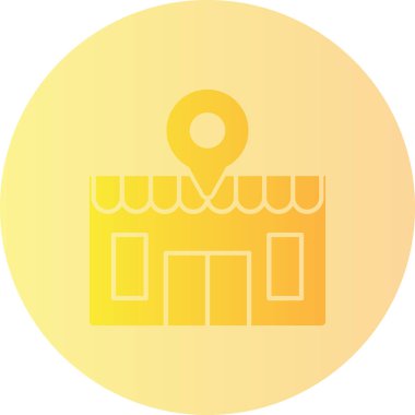 alışveriş konumu ikon vektör illüstrasyonu