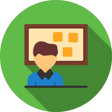 Bir öğretmenin vektör illüstrasyonu