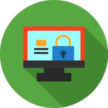 bilgisayar kilidi vektör simgesi