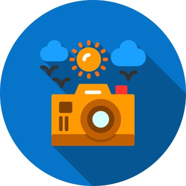 Kamera. Web simgesi basit illüstrasyon