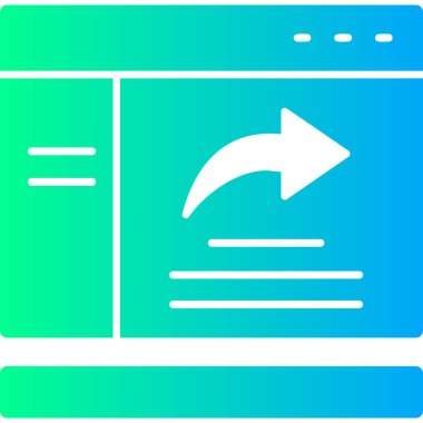 tarayıcı arayüzü simgesi, vektör illüstrasyonu basit tasarım