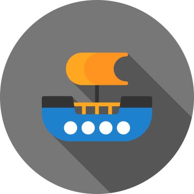 Tekne Düz Vektör Simgesi