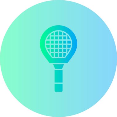 Badminton 'da. Web simgesi basit illüstrasyon