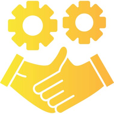 iş birliği işbirliği simgesi düz stil