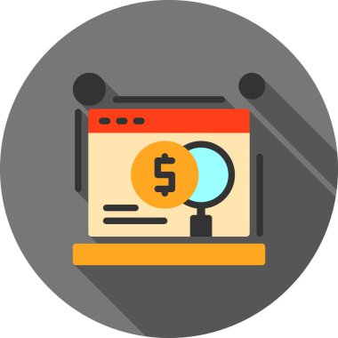 bilgisayar izleme simgesi, vektör illüstrasyonu