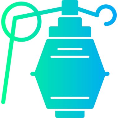 Bir lamba simgesinin vektör illüstrasyonu