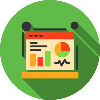 İş analizi renkli vektör simgesi