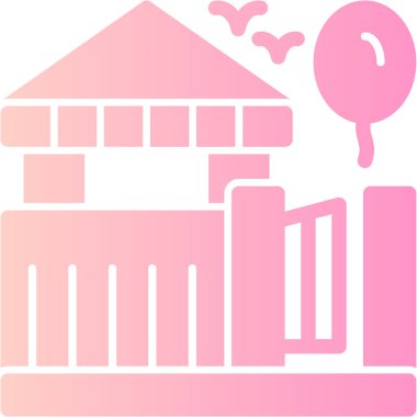 Kütüphane. Web simgesi basit illüstrasyon