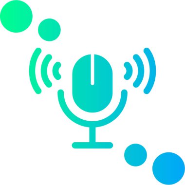 Mikrofon. Web simgesi basit tasarım