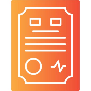 belge simgesi vektör illüstrasyonu