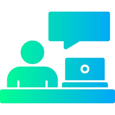 Sohbet simgesi vektör illüstrasyonu