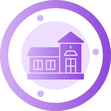 Bir ev simgesinin vektör illüstrasyonu