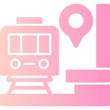 Tren simgesinin vektör illüstrasyonu