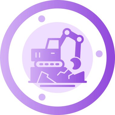 Robotik kol. Web simgesi basit illüstrasyon