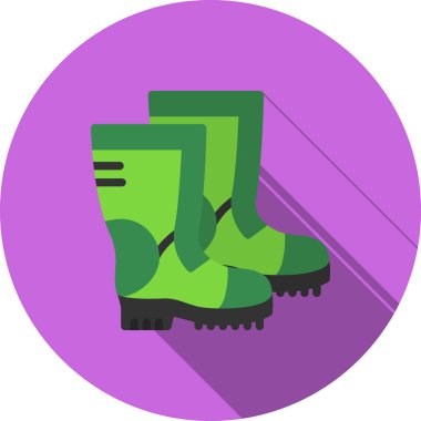 Bir çizmenin izole edilmiş tek bir simgesinin vektör çizimi