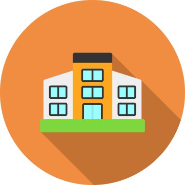 bina simgesi, modern vektör illüstrasyonu