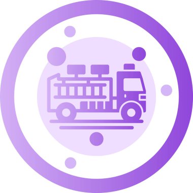 Gaz kamyonu simgesinin vektör illüstrasyonu