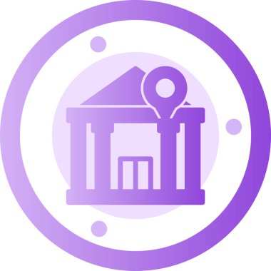 Bir bina simgesinin vektör illüstrasyonu