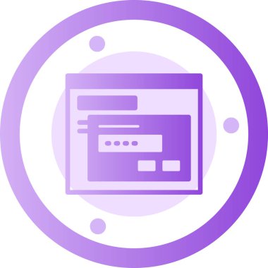 Tarayıcı. Web simgesi basit illüstrasyon