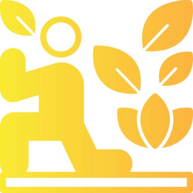 Bitki simgesinin vektör illüstrasyonu