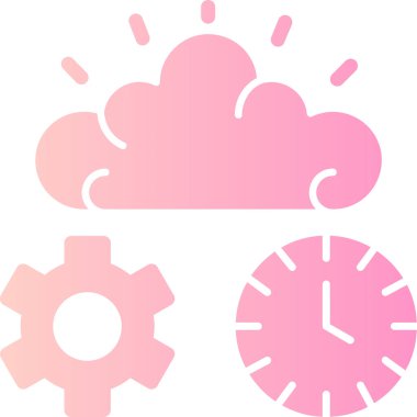 Bulut. Web simgesi basit illüstrasyon