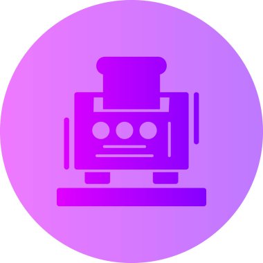 Modern tren simgesinin vektör illüstrasyonu