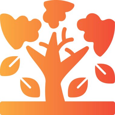 ağaç web simgesi basit illüstrasyon