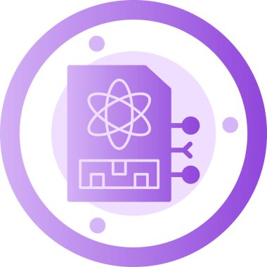 Bir nükleer simgenin vektör illüstrasyonu