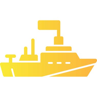 Gemi simgesi. vektör illüstrasyonu